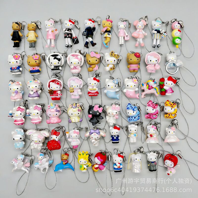 Hot-Selling Versatile Kitten Loose Goods Phone Lanyard Bag Decoration Cat Pendant Kt Cat Accessories