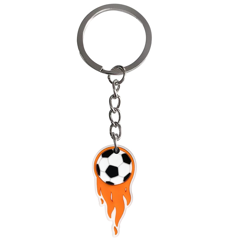 Keychain de fútbol DIY mochila colgante accesorios de llaver bolsas de PVC accesorios de bolsas de goma blanda temu