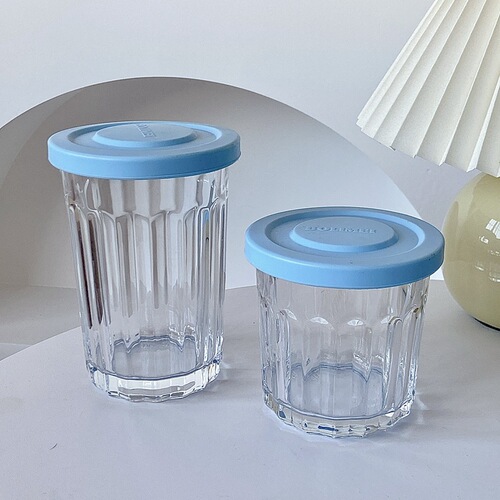 Bolimei glass tea can, tea box, scented tea can, office high-looking tea sealed can, girly heart