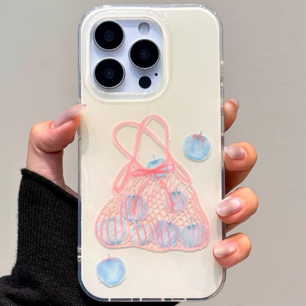 Funda de estilo delicado en azul leche para iPhone 17 Pro Max, compatible con iPhone 14/15, funda para iPhone 13, para mujer, modelo nuevo 16