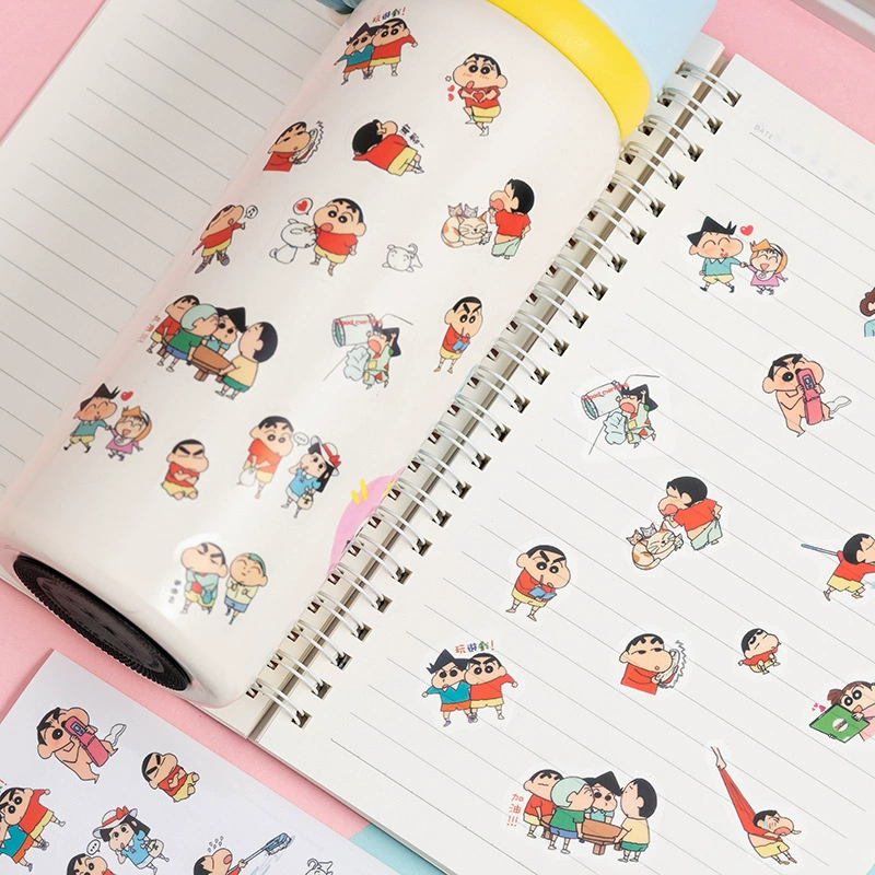 Sanrio наклейки Crayon Shinchan Crayon Shinchan наклейки маленькие рисунки креативные пятна наклейки самоклеящий мультфильм ручной счет наклейки оптом