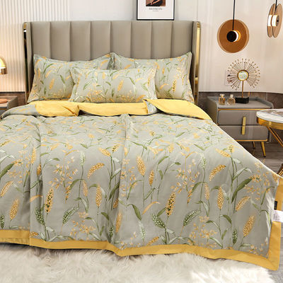 wholesale washing Tencel Cool in summer Four piece suit summer quilt Double is Single sheet pillow case Three On behalf of