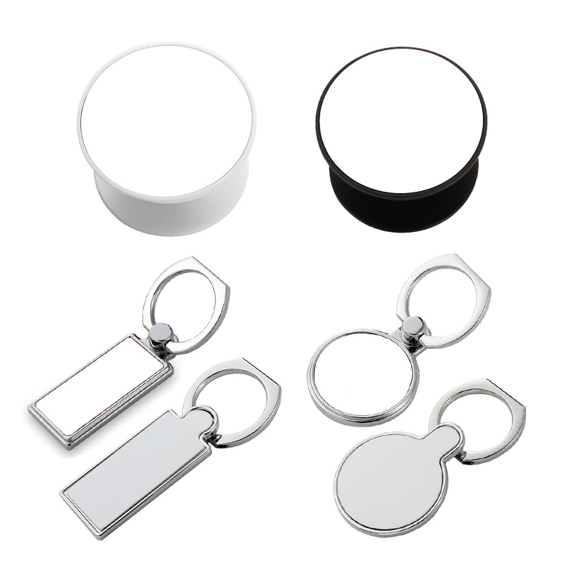 Ventas transfronterizas de sublimación caliente en blanco impresión DIY imagen de soporte de teléfono móvil negocio multifunción soporte de teléfono móvil portátil