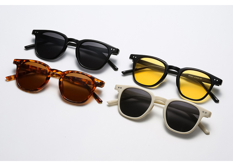 Grey, White, Leopard, Yellow, Black Color Retro Fashion Sweet UV400 Protection Women's Sunglasses