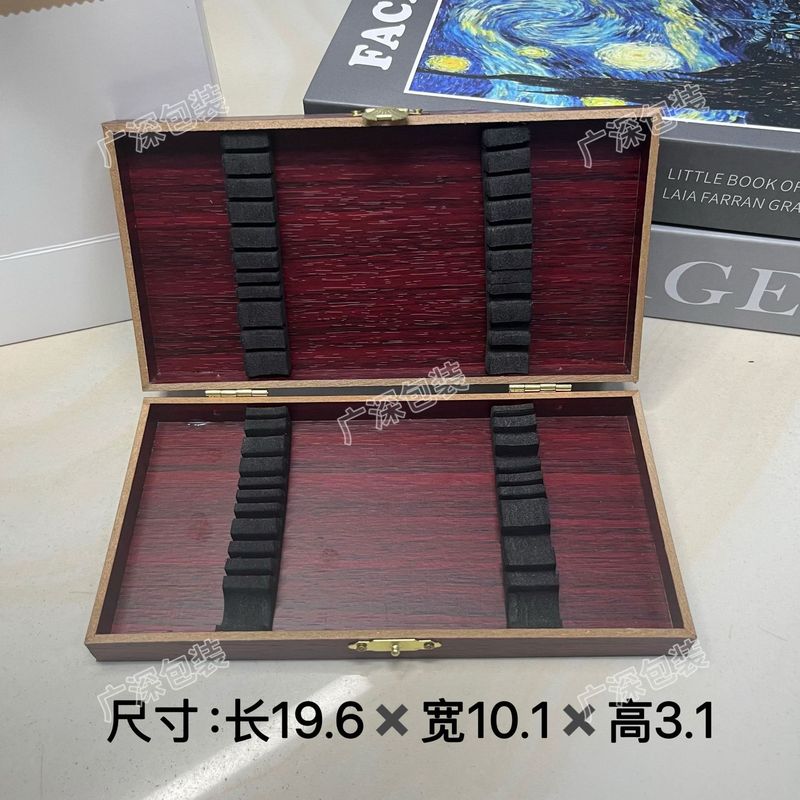 工場直販フリップトップ木製収納ボックスPVC木箱包装箱耳かきツール包装木箱在庫あり|undefined