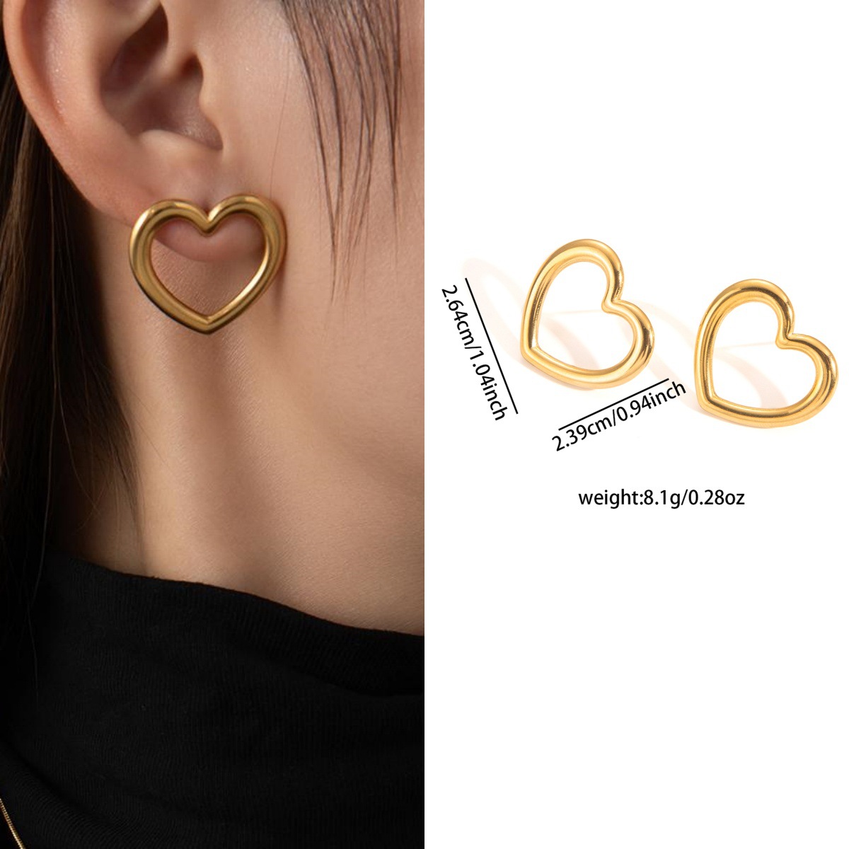 Pendientes de acero de titanio transfronterizos para mujer, lujo ligero, sentido de alta gama, temperamento retro de nicho, pendientes que no se desvanece, pendientes de todo fósforo al por mayor