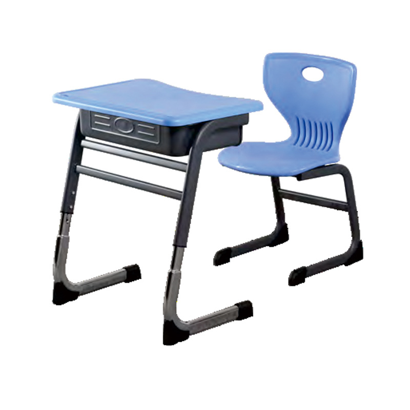 Mesa y silla individual para estudiantes (primaria/secundaria), altura ajustable con tubo, fabricante para escuelas o centros de tutoría image 10
