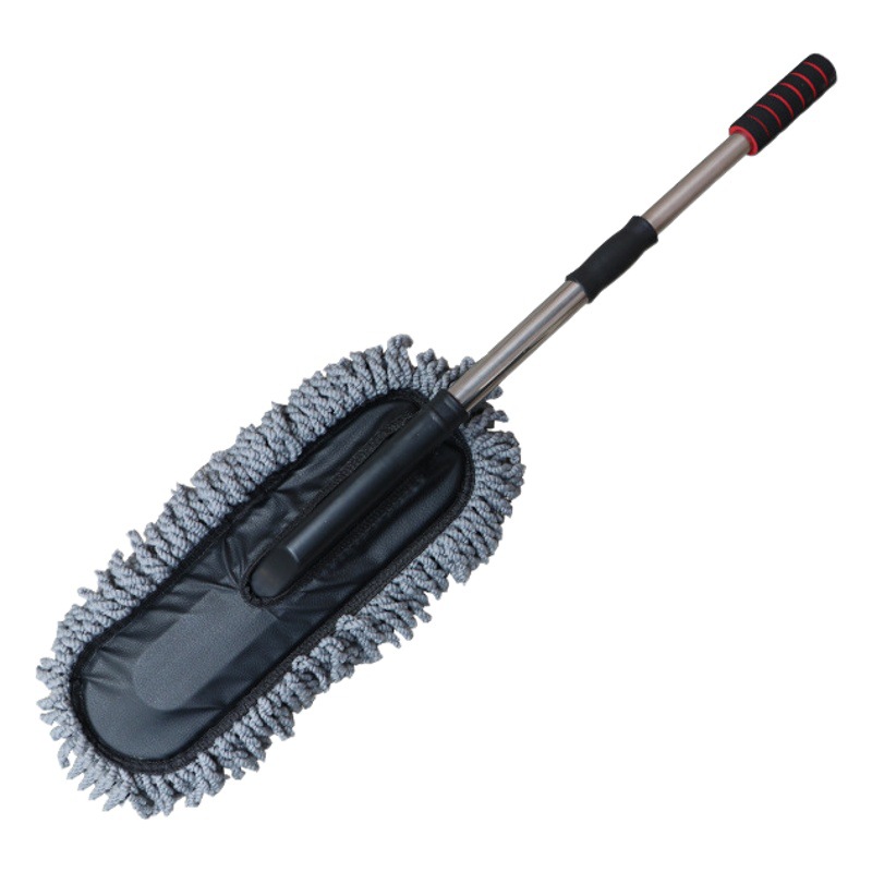 Herramientas de limpieza de lavado de coches retráctil fregona de cera de coche polvo de microfibra plumero fregona de lavado de coches cepillo de cera