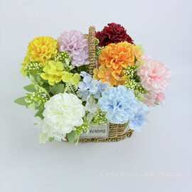 仿真5叉绣球花龙珠球把束田园装饰小把花 家居小清新摄影装饰跨境