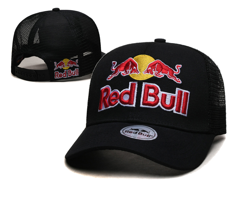 2024 nuevo estilo transfronterizo negro techo duro Red Bull League fan gorra de béisbol sombreado protector solar hombres y mujeres estilo bordado de moda