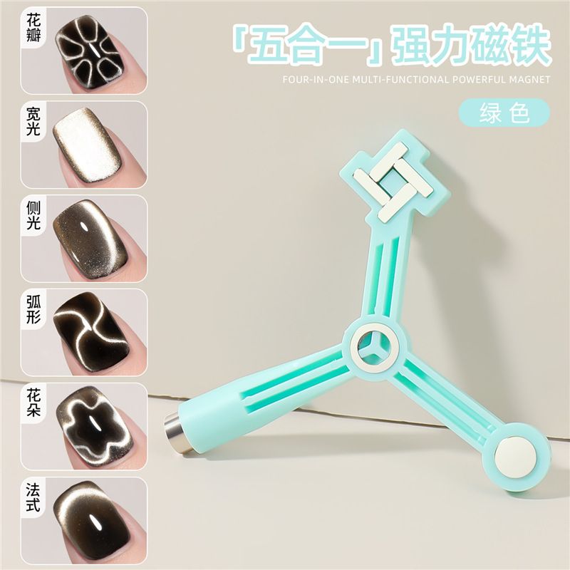 Herramientas de imán cilíndrico para ojos de gato de manicura, imán multifuncional, imán de fantasía, piedra de absorción de hierro, pegamento para ojos de gato 3 en 1