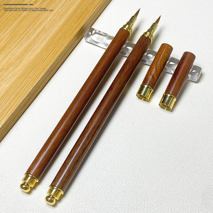 Mink Hair Watercolor Pen New Japanese High-grade Wooden Pole Nail Art Brush Vignette Line Color Painting Nail Art Brush