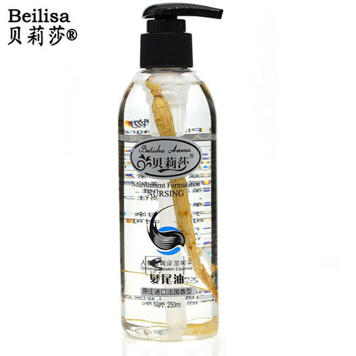 Ginseng moisturizing hair oil 250ml smoothes dry and frizzy hair, prevents split ends, smoothes and smoothes hair care essential oil