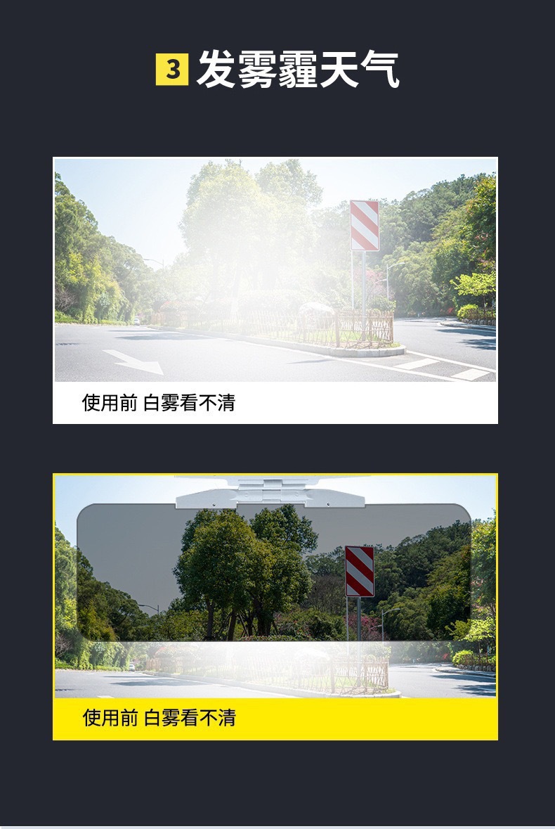 Cross-Border Popular Sun Visor, Car Sun Protection and Anti-Glare Mirror, Car-Specific Day and Night Mirror, Night Anti-High Beam Goggles
