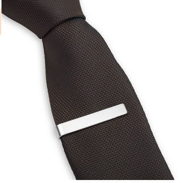 Ybyayuan hombres de negocios Seguridad simple logo letras Acero inoxidable clip corbata 33776