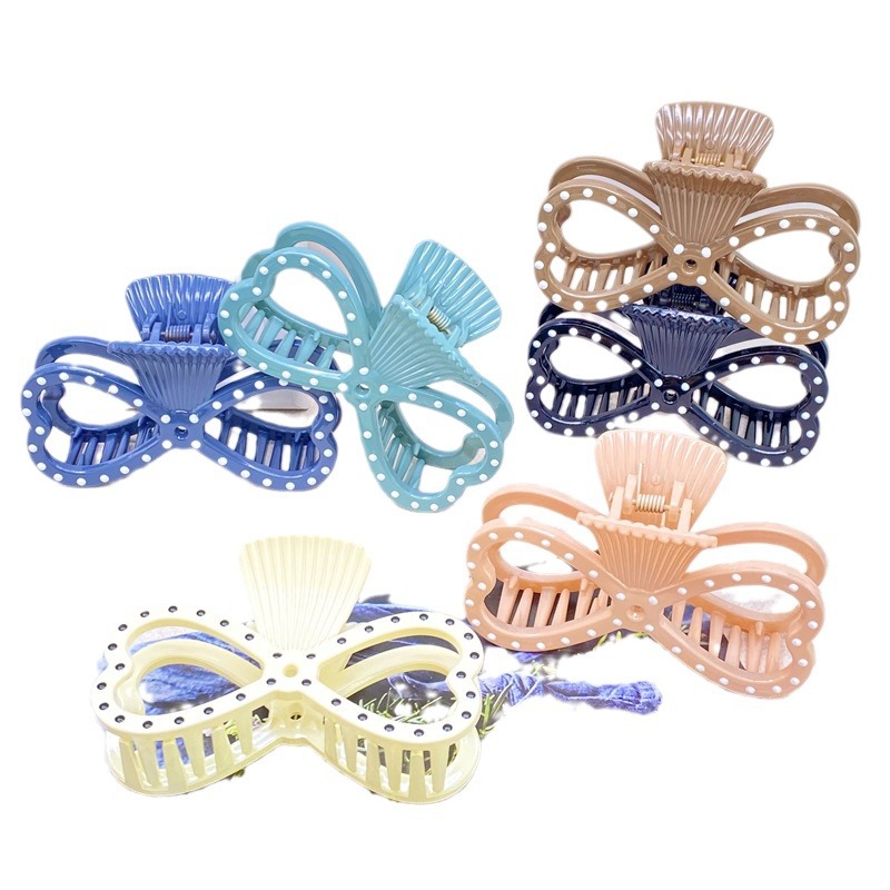 Aceite goteo horquilla temperamento femenino Cabeza trasera Red rojo lindo captura de pelo clip de tiburón simple perla pinza de pelo clip de pelo tocado