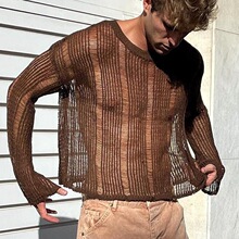 T 31983 Men's Mesh Knit T-Shirt �W��ᘿ�T�� �羳�W�����R�d��