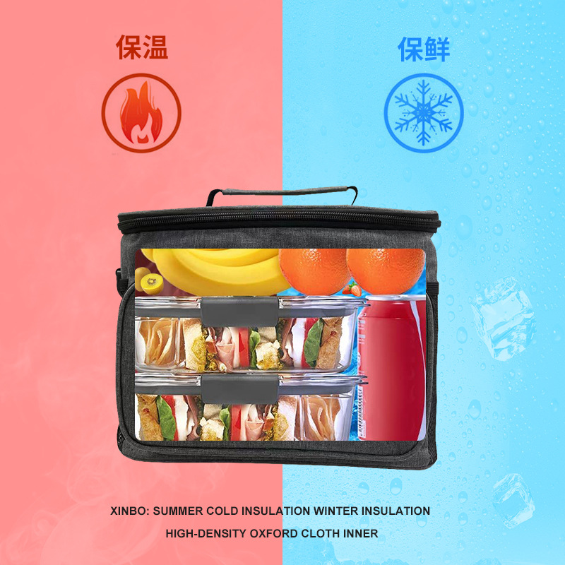 Amazon transfronteriza nueva bolsa térmica Oxford tela al aire libre a prueba de fugas térmica bolsa de picnic bolsa de almuerzo portátil