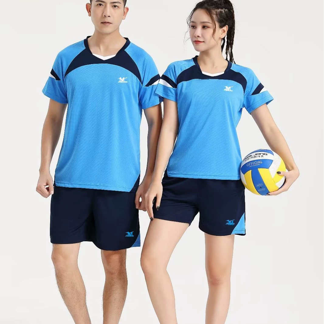 Volleyball uniform, set for men and women, sports suit, quick dry shorts, with short sleeve