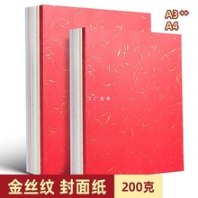 纹纸a4艺术纸打印裱画装裱硬卡纸彩色金丝纹卡纸封面纸a4纸烫