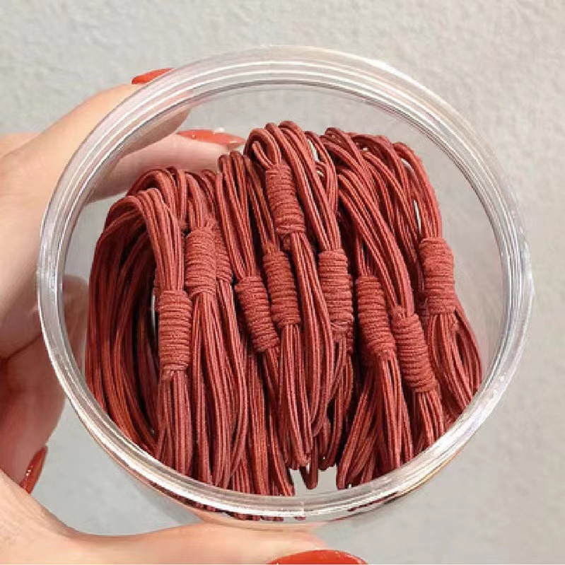 Banda de goma negra estilo coreano de alta calidad cuerda de cabello banda de cabello de mujer básica simple banda de goma elástica alta internet celebridad accesorios para el cabello