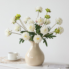 仿真奶油千層菊菊田園菊假花餐桌小清新非洲菊絹花軟裝婚慶仿真花