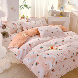 100% Cotton Quilt Cover Single Piece Cartoon Pure Cotton Quilt Cover 150X200X230Cm Single Dormitory 180X220