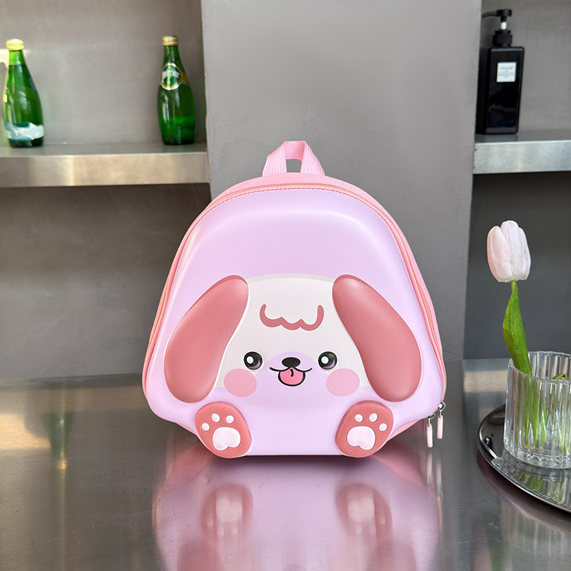 Nuevo paquete de cáscara de huevo para niños lindo perrito en forma de jardín de infantes mochila de hombro para niños y niñas
