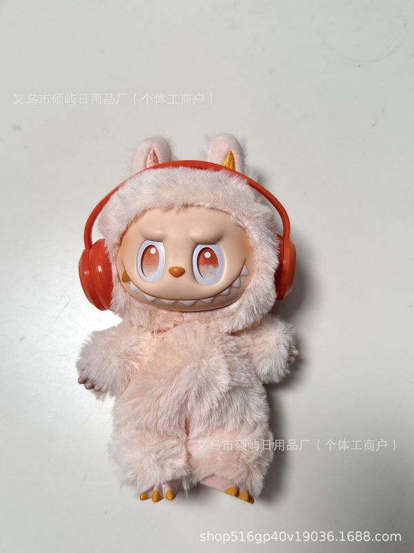 Labubu ラブブ第三世代人形着用ベビー服セット子供用ペンダント 17 センチメートルベビー服ヘッドフォンおもちゃ卸売|undefined