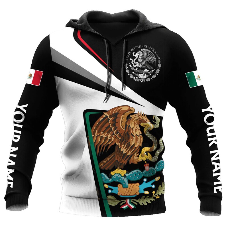 2025 Cross-Border European and American Men's Sweatshirt Mexican Logo Boys' Sweatshirt 3D Digital Printing European Size Hooded Sweatshirt