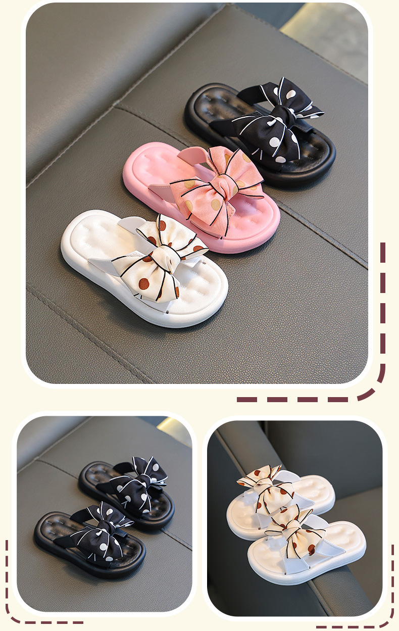 Women's Princess Solid Color Bowknot Round Toe Home Slippers display picture 1
