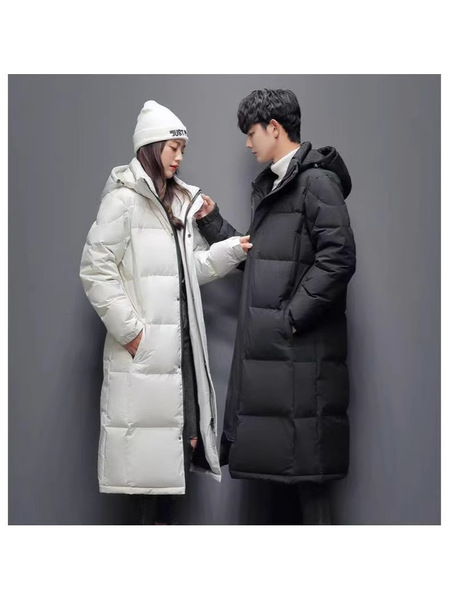 Winter long down jacket with down for men and women for leisure with…
