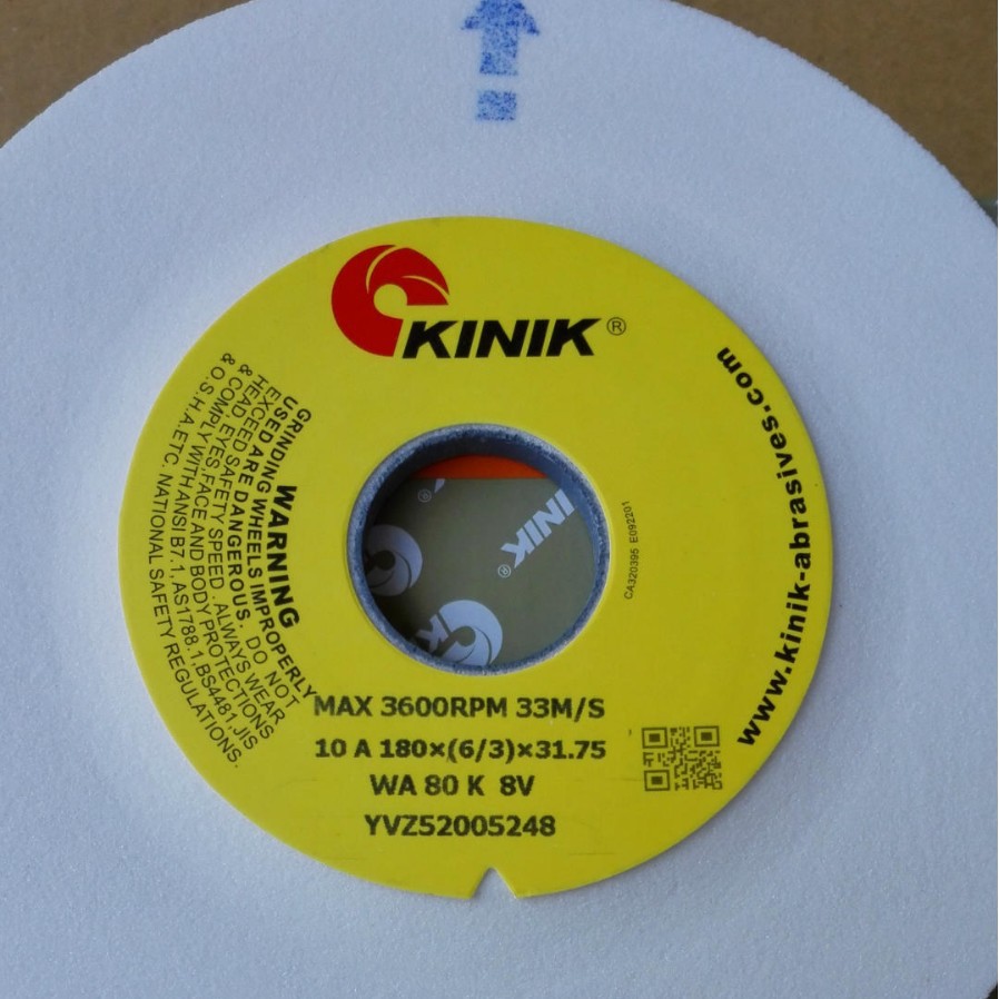 批发中国砂轮KINIK.金力砂轮单面凸WA180*(6/3)*31.75.规格齐全,