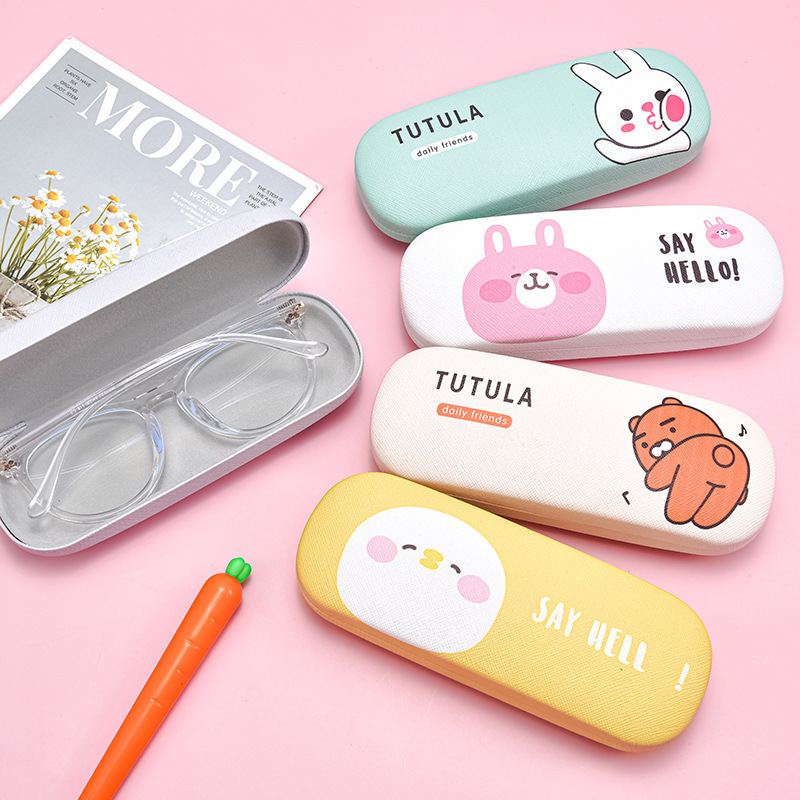 Glasses Box Cartoon Animation Children Students Proximity Mirror Box Fashionable Simple Portable Anti-pressure Eye Box Cute