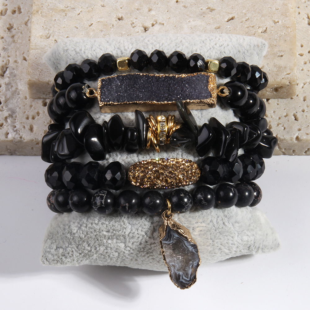 113g Weight Natural Stone Pendant Material Bracelets Classification Natural Stone Chain Material Beaded Chain Chain Type 1 Piece Quantity Holiday, Tea Party Occasion natural stone Material Geometric Pattern Women's Gender Vacation Style Vacation Geometric Natural Stone Beaded Chain Bracelets In Bulk 17
