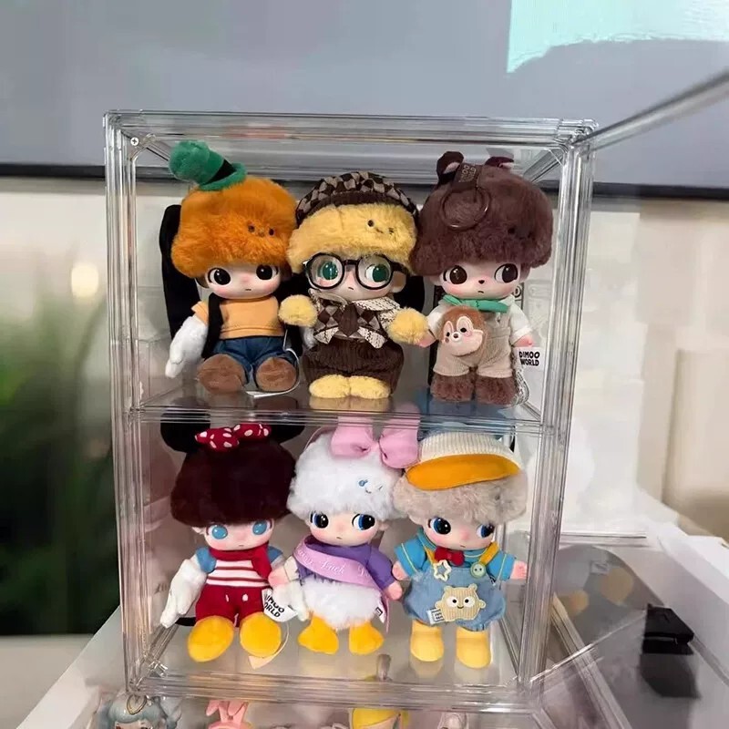 Dimoo Vinyl Storage Display Box Doll Display Cabinet Suitable for Bubble Mart Labubu Transparent Dust-Proof Display Stand Dimoo Vinyl Storage Display Box Doll Display Cabinet Suitable for Bubble Mart Labubu Transparent Dust-Proof Display Stand