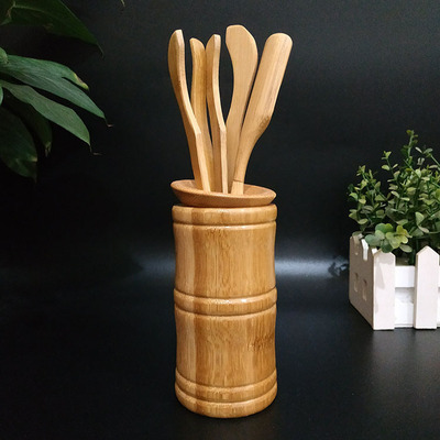 厂家批发竹制茶道六君子 功夫茶具配件茶勺茶夹茶针茶匙套装组合|ms