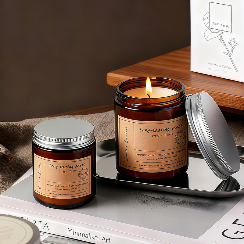 Amazon Brown Cup Scented Candle Soy Wax Souvenir Gift Long-Lasting Fragrance Home Use High-End Fragrance Gift Amazon Brown Cup Scented Candle Soy Wax Souvenir Gift Long-Lasting Fragrance Home Use High-End Fragrance Gift