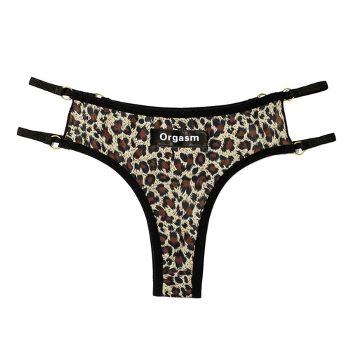 Alphabet European and American thong for women's sports and fitness seamless trendy metal hollow sexy hottie T-BACK large size 6004