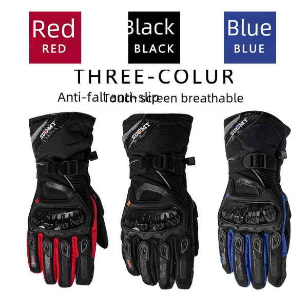 Supply Motorcycle Waterproof Warm Winter Riding Glove Machine Car Knight Anti-fall Off-road Thickened Long Gloves for Men