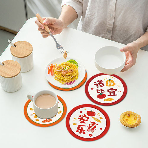 Cartoon coaster insulation mat anti-scalding household table mat and bowl mat high temperature resistant place mat pot mat dish mat waterproof and oil-proof table mat