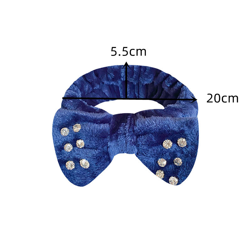 Europea y americana transfronteriza nuevo diamante arco diadema femenina SPA cara lavado diadema color sólido felpa accesorios para el cabello al por mayor