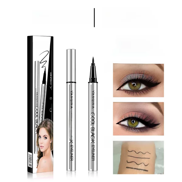 YANQINA cool black eyeliner pen non-blooming waterproof sweat-proof long-lasting quick-drying lying silkworm pen eyeliner foreign trade