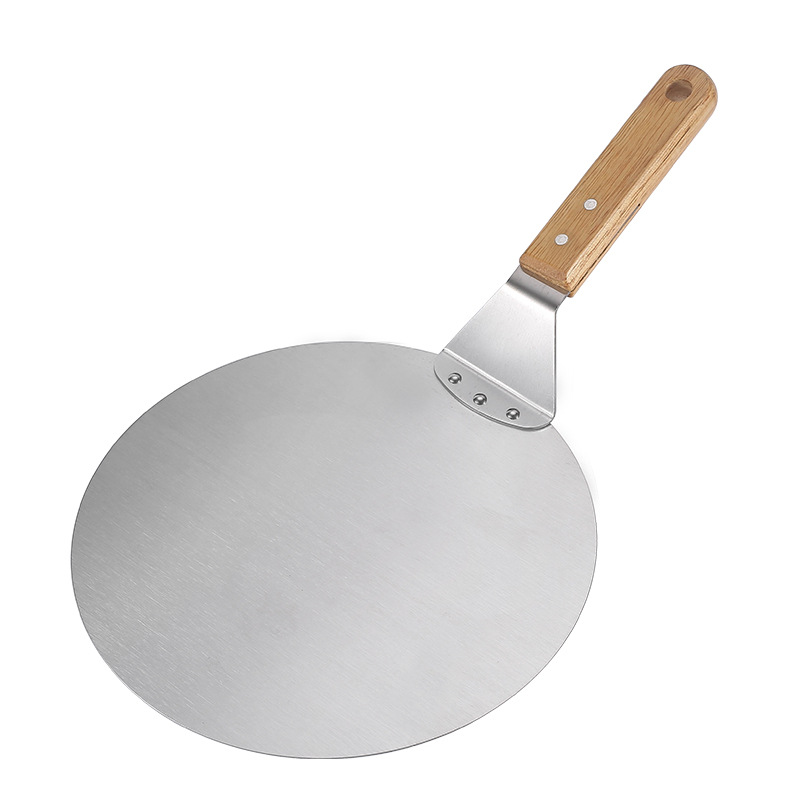 10 pulgadas pala de pizza redonda con mango de madera - caja de correo incluida