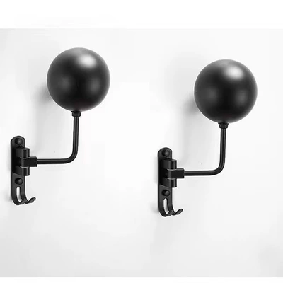 Motorcycle Electric Helmet Shelf Wall Motosiklet dəbilqə rəfləri - black-wall-hanging-set-of-two