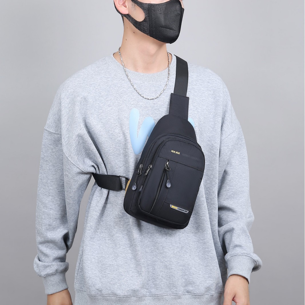 Outdoor Unisex Crossbody Chest Bag Large Capacity Waterproof Portable All-match Shoulder Trendy Commuter Multi-function Satchel