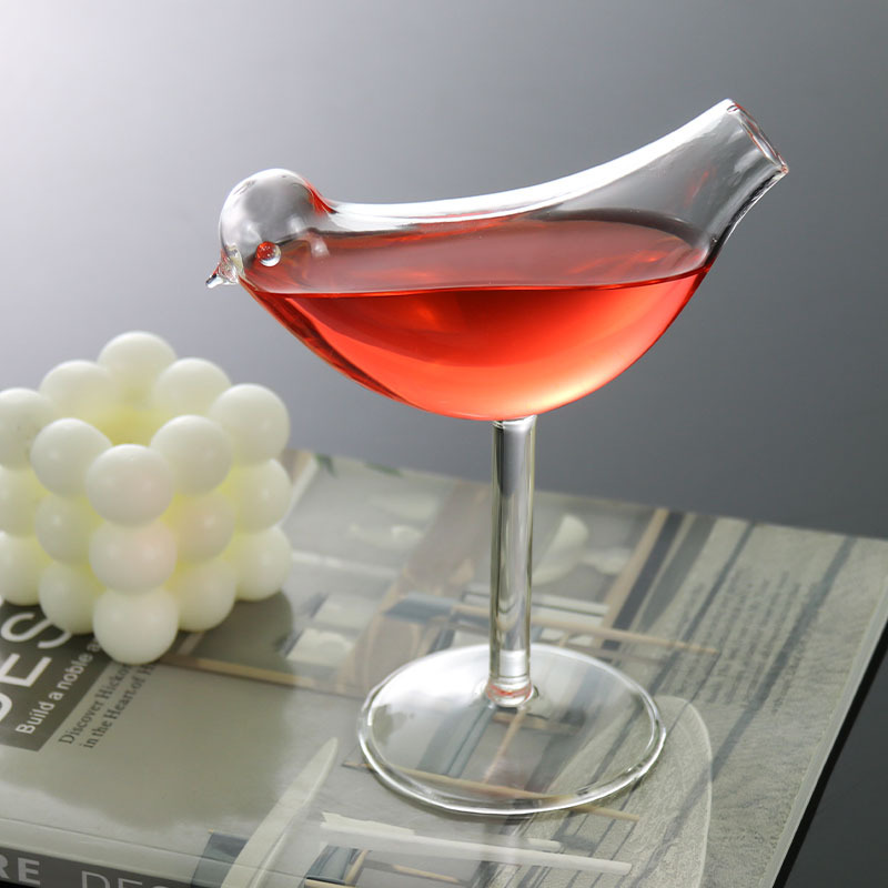 Pájaro copa de vino copa de champán copa de cóctel personalidad creativa Copa Bar discoteca jugo de vidrio