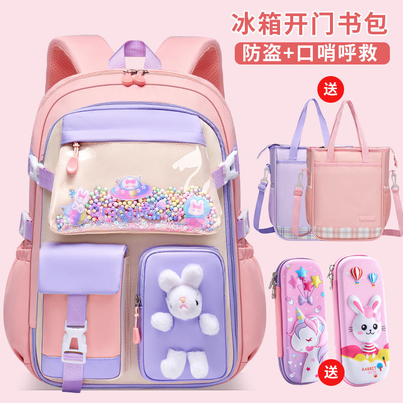 Mochila escolar para niña, estilo ins, grados 1-3-6, bolso infantil, gran capacidad, mochila térmica, mochila de doble asa, modelo nuevo 2025.