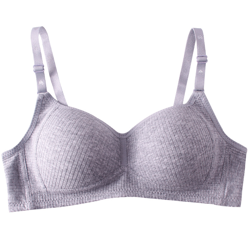 Southeast Asia Cross-border Underwear Women's Small Chest Gathered Without Steel Ring Students Junior High School High School Students Thin Girl Bra Bra