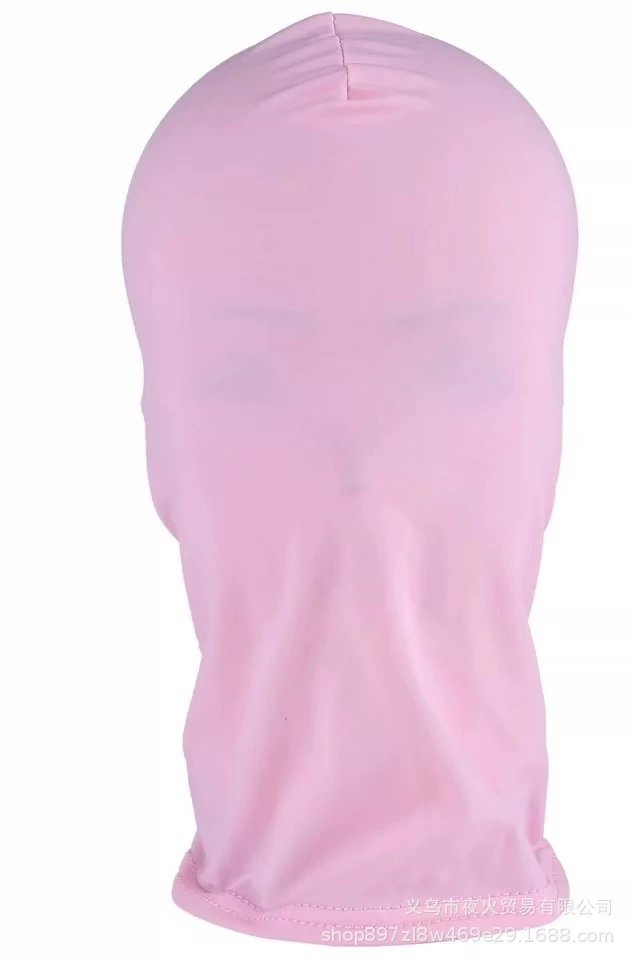 Adult polyester hood mask, multiple colors, full‑cover or eye/mouth openings